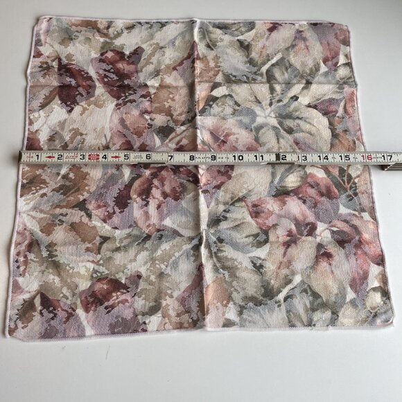 Vintage 80s Floral Damask Napkins Mauve Jacquard Retro Set of 8 16X16" EUC - Picture 6 of 6